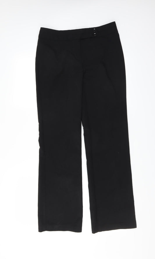 George Womens Black Trousers Size 10 L31 in
