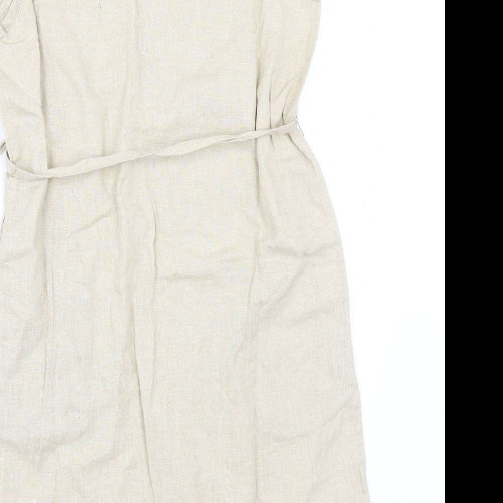 Avenue Womens Beige A-Line Size 8