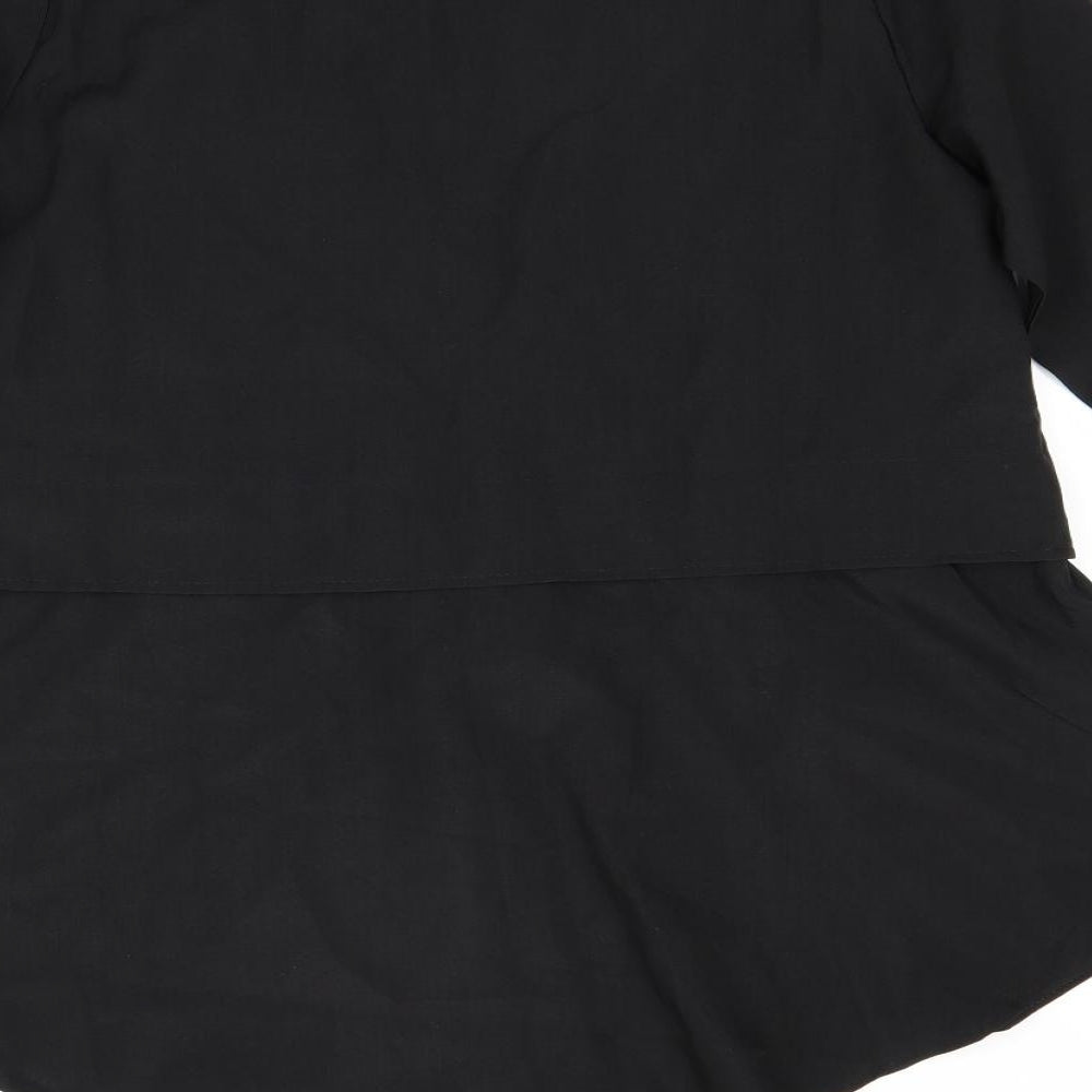 Preworn Womens Black Basic Blouse Size L