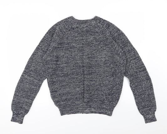 Brave Soul Mens Blue Knit Pullover Jumper Size M