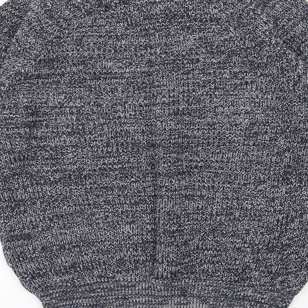 Brave Soul Mens Blue Knit Pullover Jumper Size M