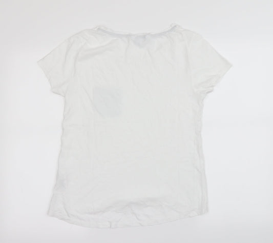 Womens UK Size XS NEXT White Basic T-Shirt