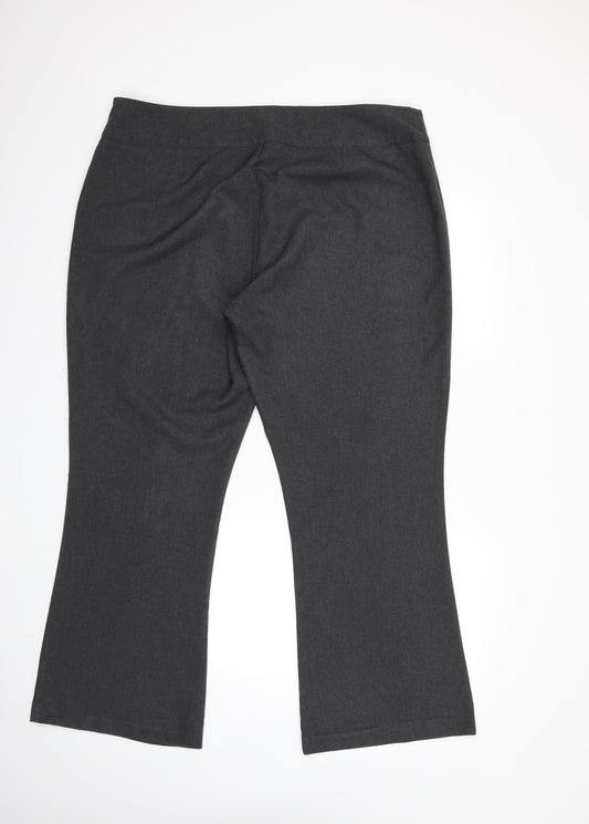 Papaya Womens Grey Trousers Size 24 L31 in