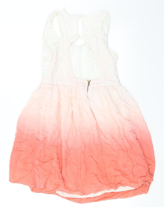 Blue Vanilla Womens Pink Skater Dress Size 8