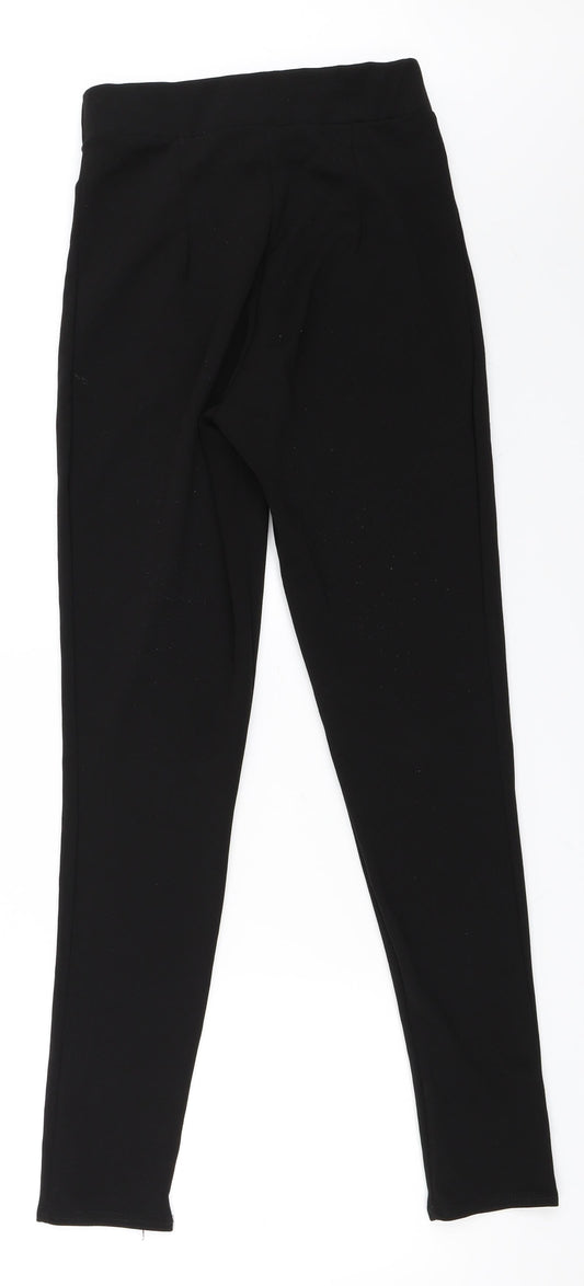 Womens UK Size 8 PRETTYLITTLETHING Regular Fit Carrot Black Trousers