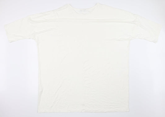 Back view of SHEIN women’s white basic t-shirt, size 2XL