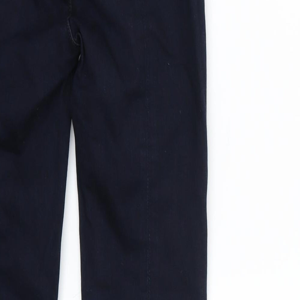 Brand and care label for Gap women’s blue skinny jeans, size UK 24, 27-inch leg