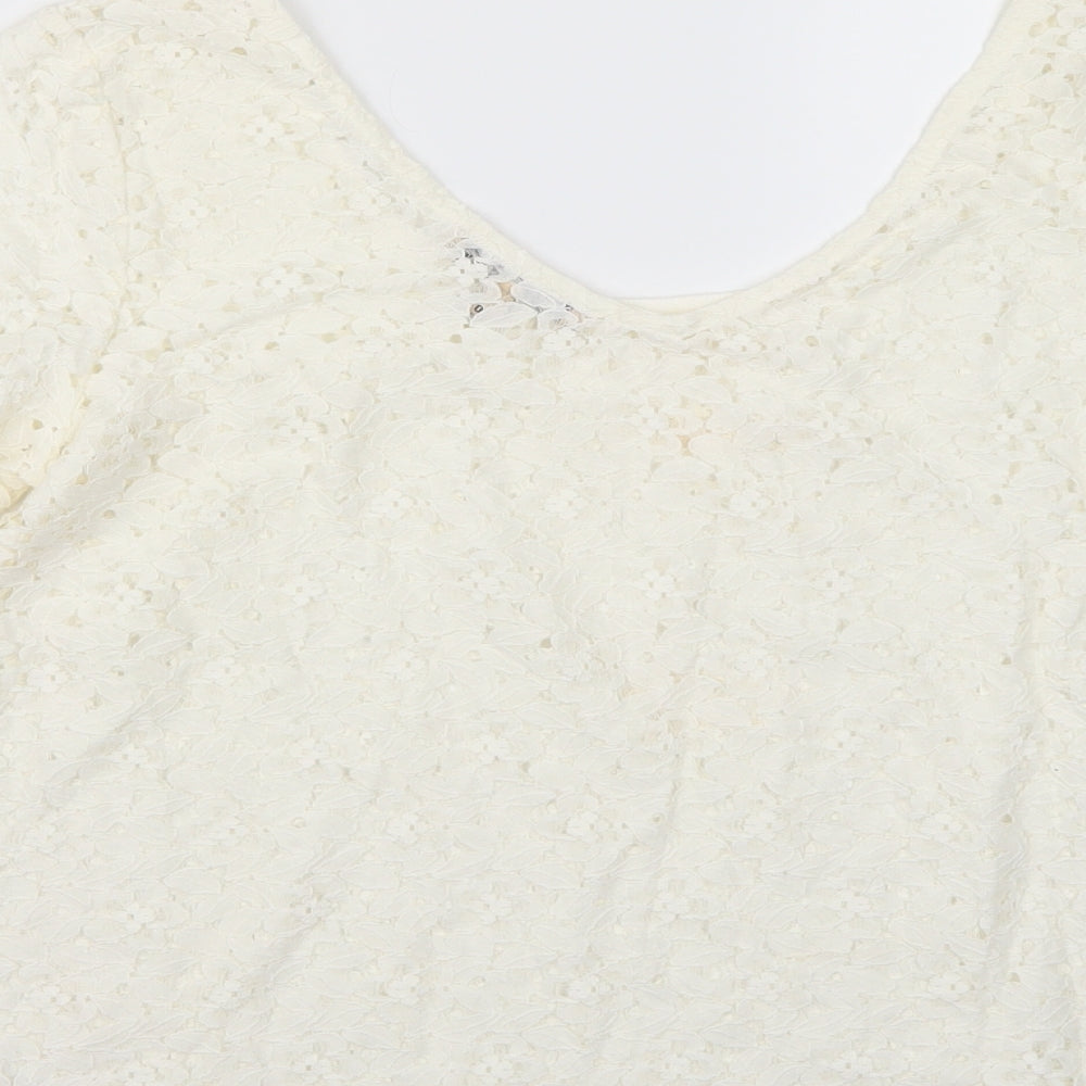 Womens UK Size 12 NEXT White Basic T-Shirt