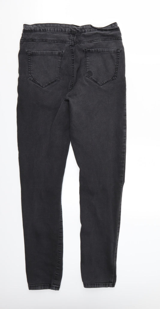 Denim & Co. Womens Black Straight Jeans Size 14 L31 in