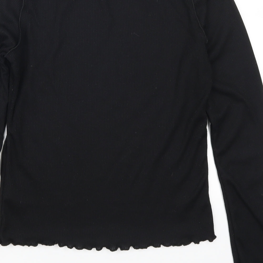 Womens UK Size 12 Pretty Little Thing Black Basic T-Shirt