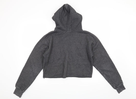Boohoo Womens Grey Pullover Hoodie Size S