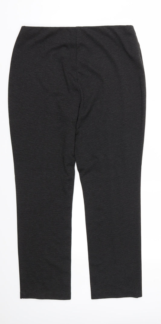 Classic Womens Grey Jersey Trousers Size 34 in L27 in