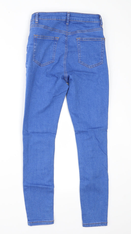 Denim & Co. Womens Blue Denim Skinny Jeans Size 10 L26 in