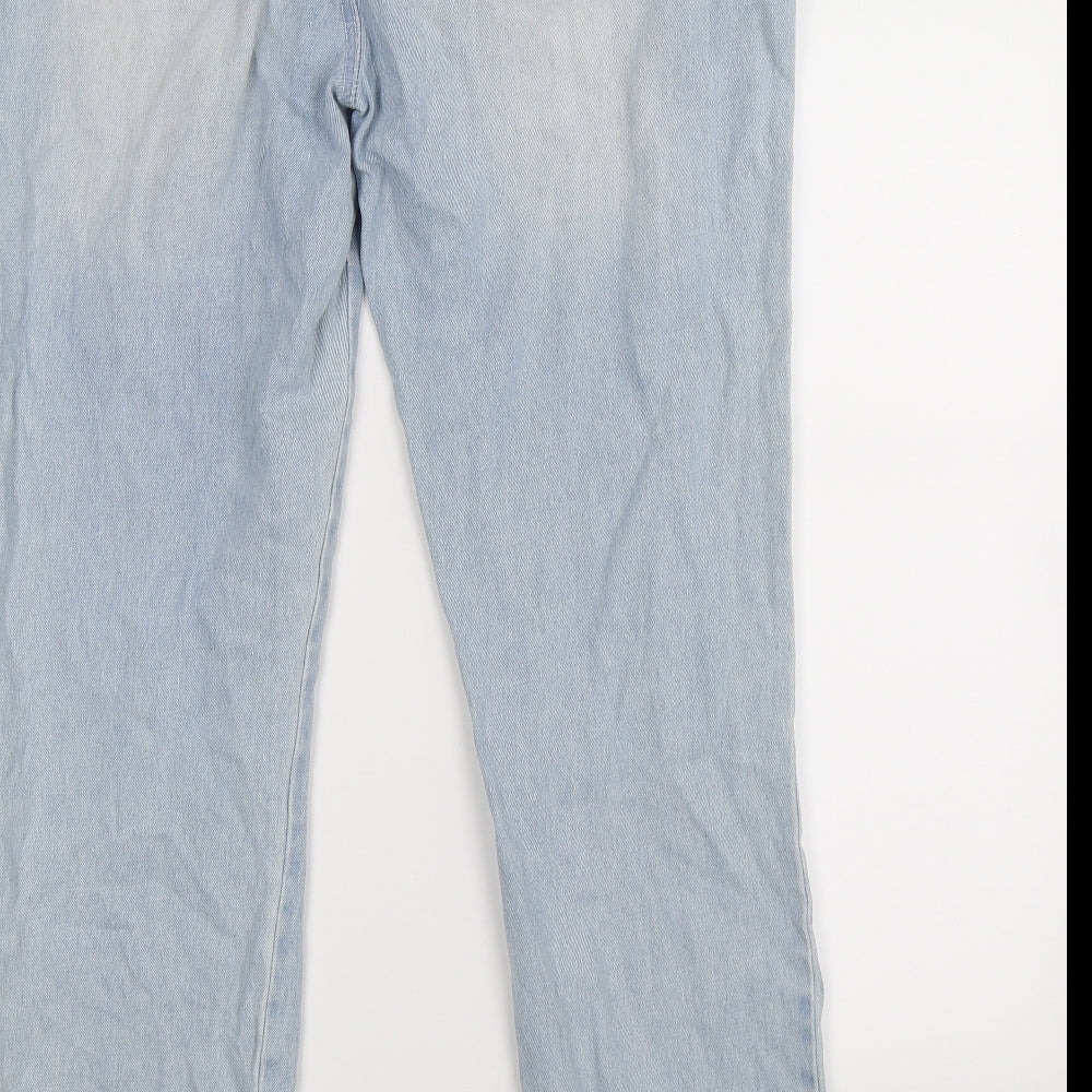 forever denim Womens Blue Denim Straight Jeans Size 14 L27.5 in