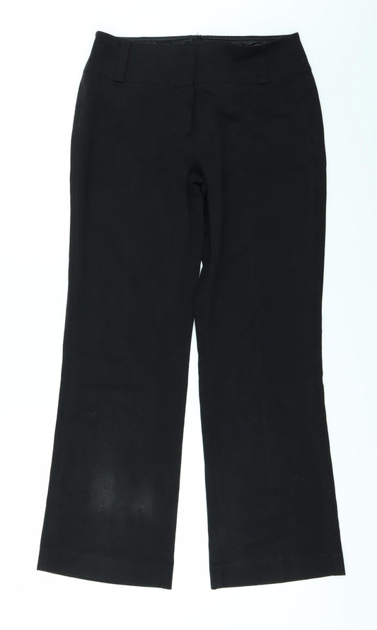 Womens UK Size 8 Etam Regular Fit Chino Black Trousers