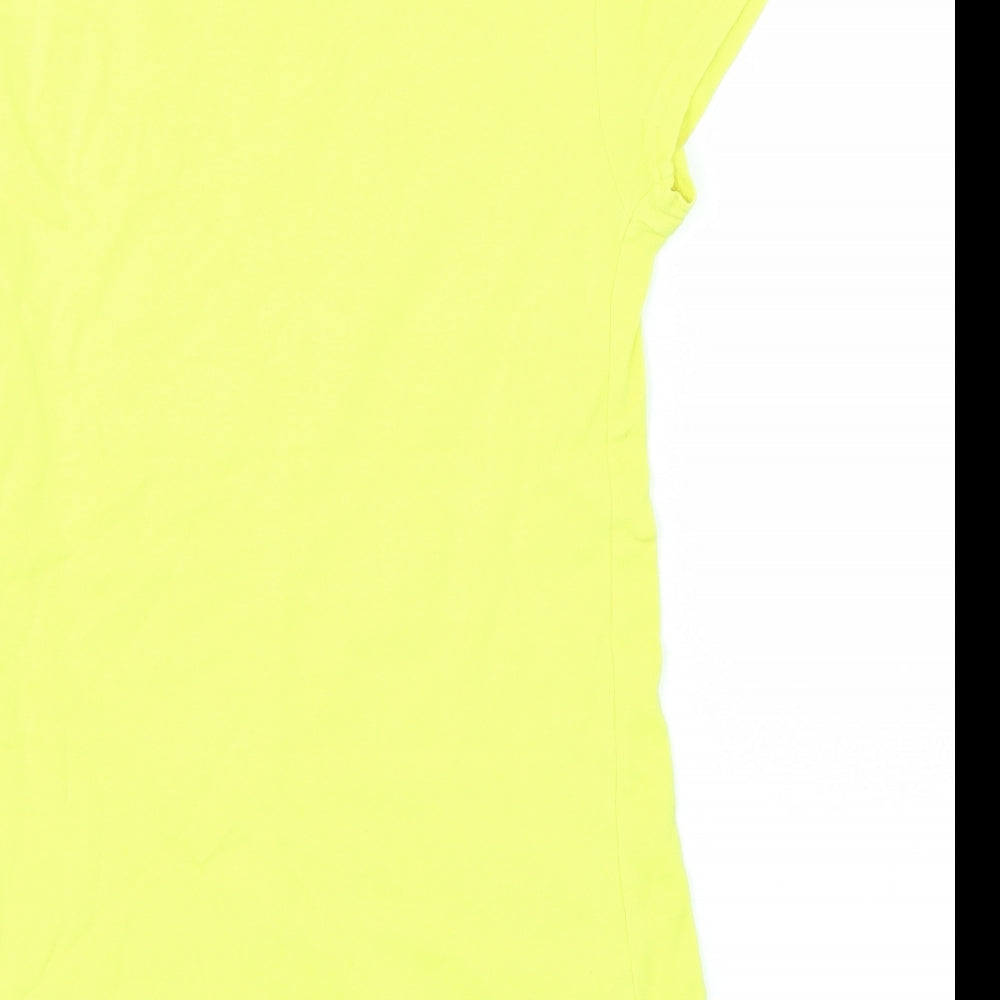 E-vie Womens Yellow Basic T-Shirt Size 10