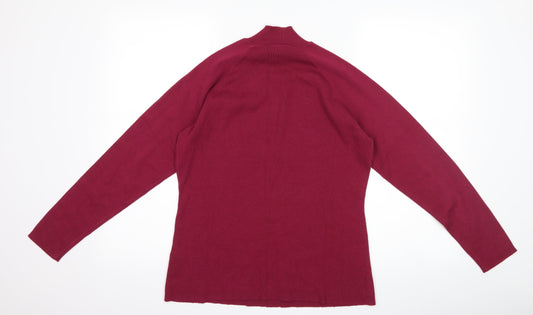 Back view of Anthology women’s purple jumper, size UK 16
