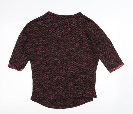 Papaya Womens Black Argyle/Diamond Basic T-Shirt Size S