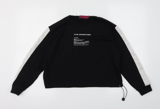 Boohoo Womens Black Pullover Jumper Size 8