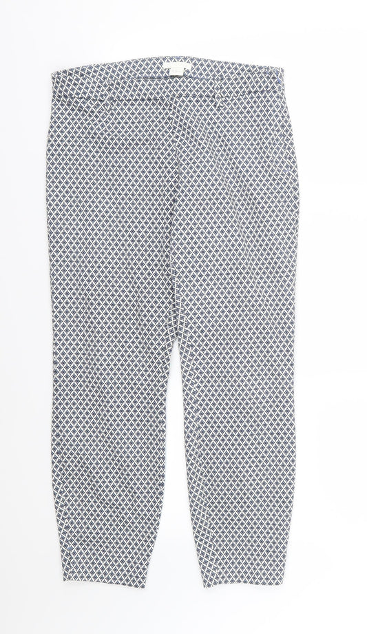 Womens UK Size 12 H&M Regular Fit Blue Trousers