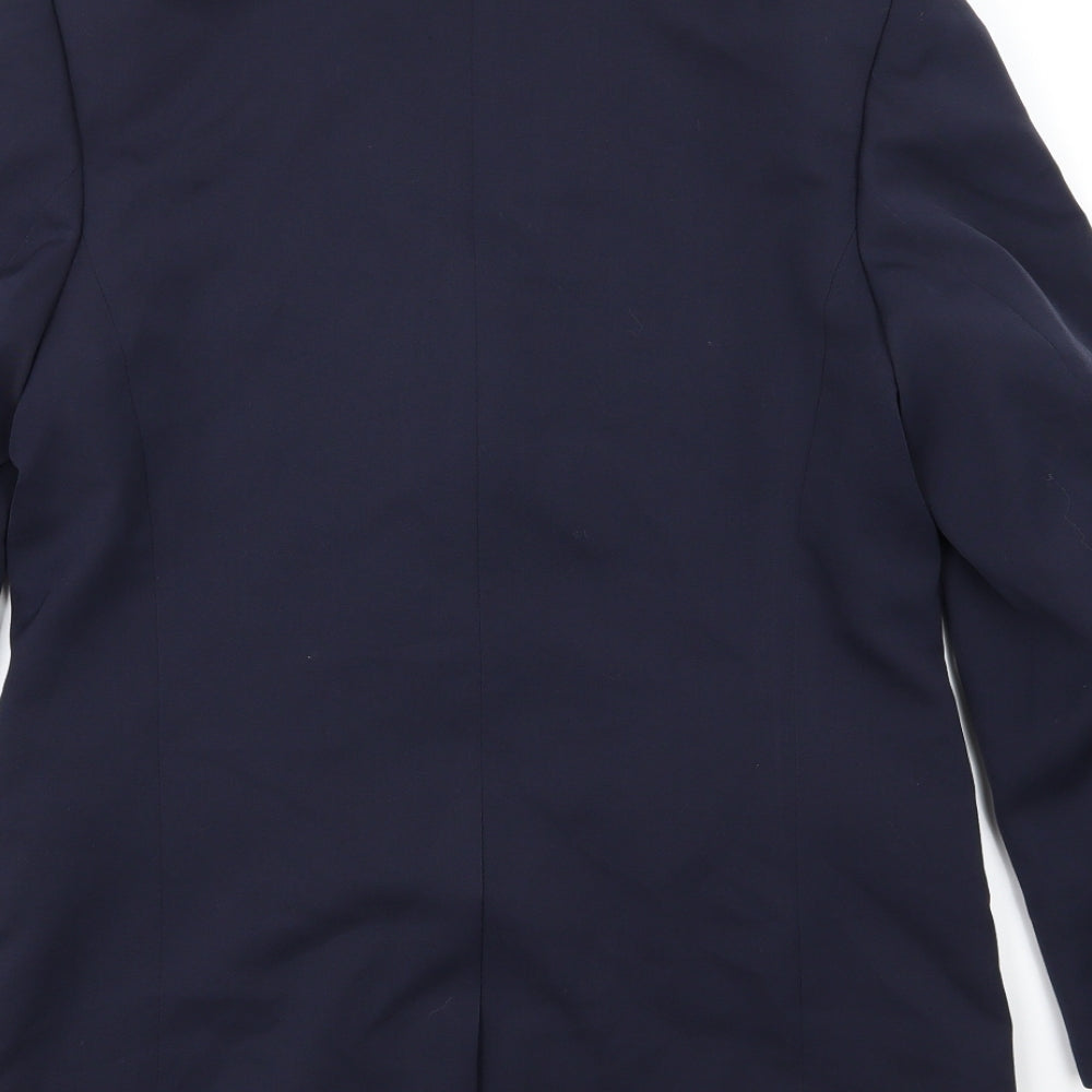 Brand and care label for Ravens women’s blue jacket suit jacket, size UK 10