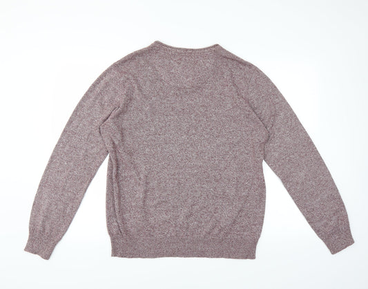 Brave Soul Mens Purple Pullover Jumper Size L