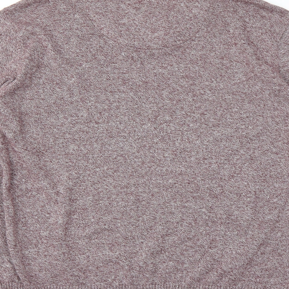 Brave Soul Mens Purple Pullover Jumper Size L