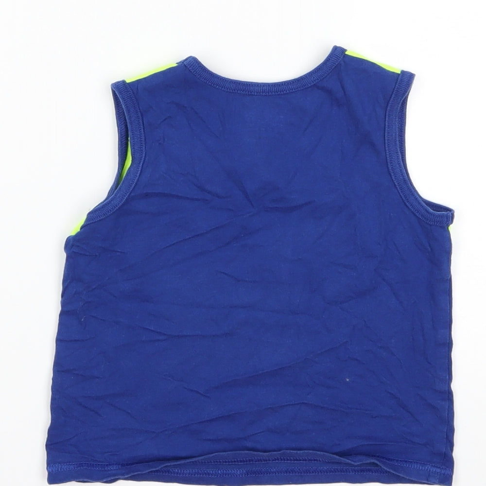 Brand and care label for Preworn Baby Blue Basic Tank, size 24, Months