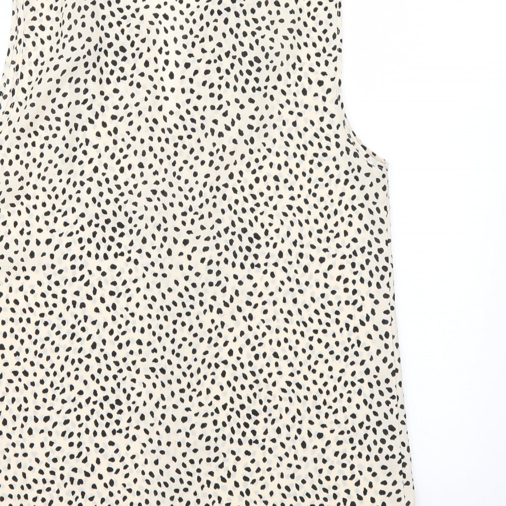 Primark Womens Beige Animal Print Basic Blouse Size 10