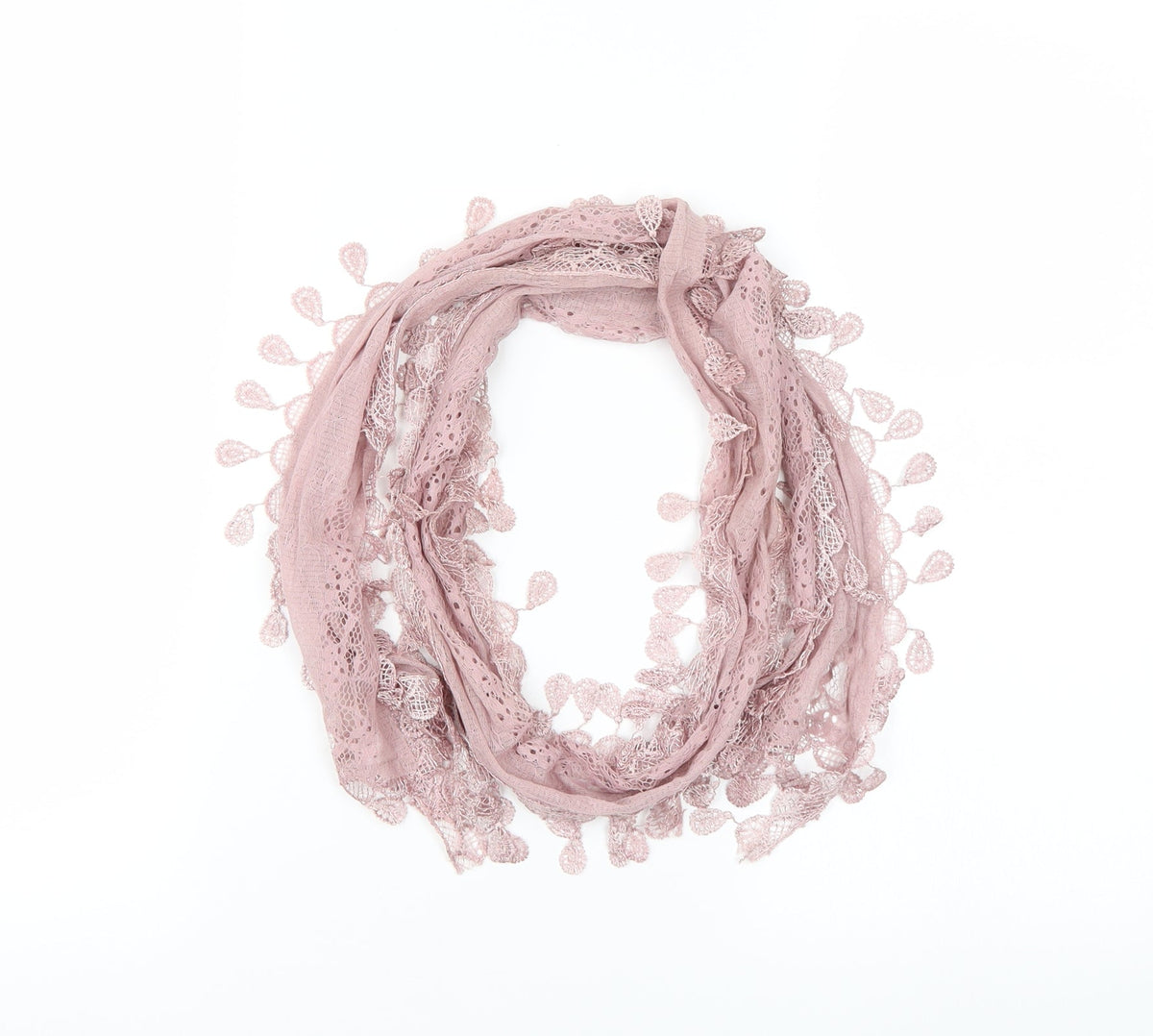 Front view of Preworn women’s pink scarf