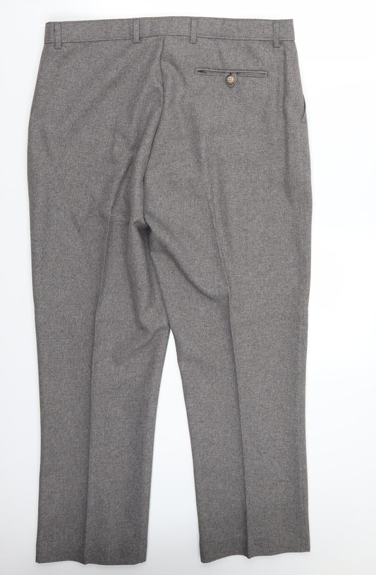 Womens UK Size 34 Preworn Regular Fit Grey Trousers