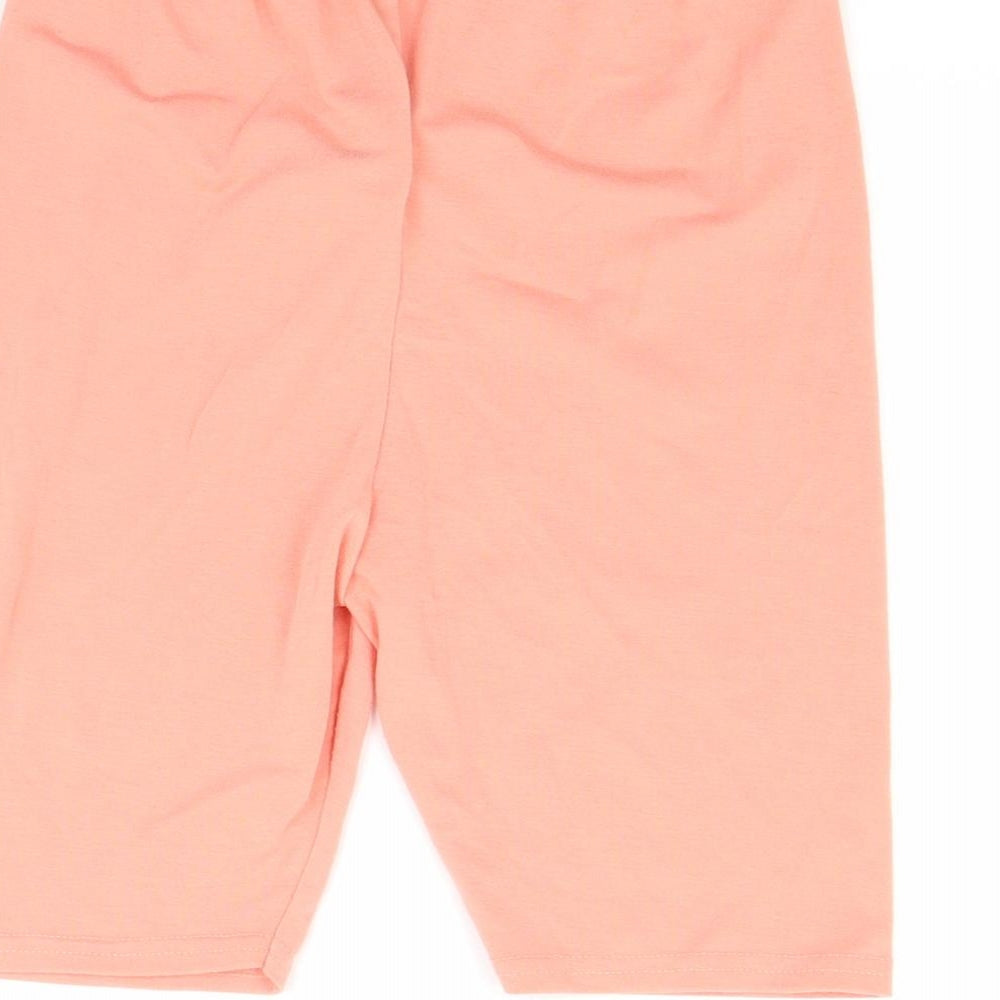 Missguided Womens Orange Sweat Shorts Size 4