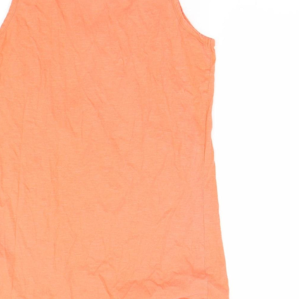 Peacocks Womens Orange Basic Tank Size 12