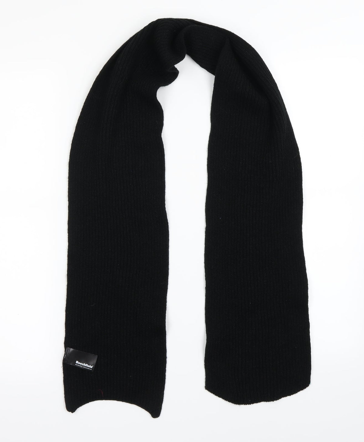 Front view of Beechfield men’s black scarf one size