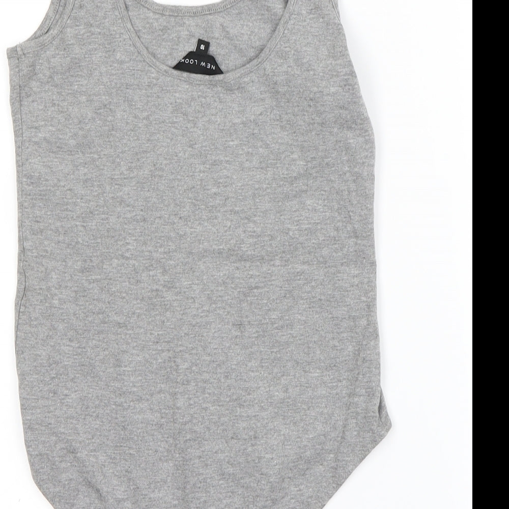 New Look Womens Grey Bodysuit One-Piece Size 10