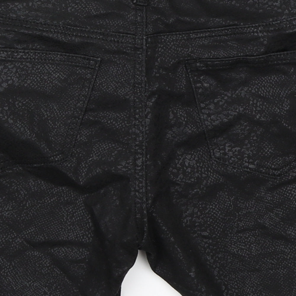 New Look Womens Black Cut-Off Shorts Size 10 - Super Skinny
