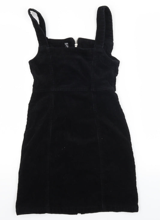 Back view of Denim Co women’s black corduroy bodycon, size UK 6