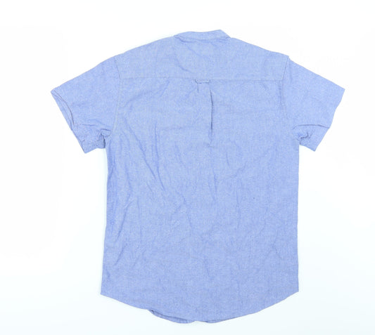 Primark Mens Blue Button-Up Size S
