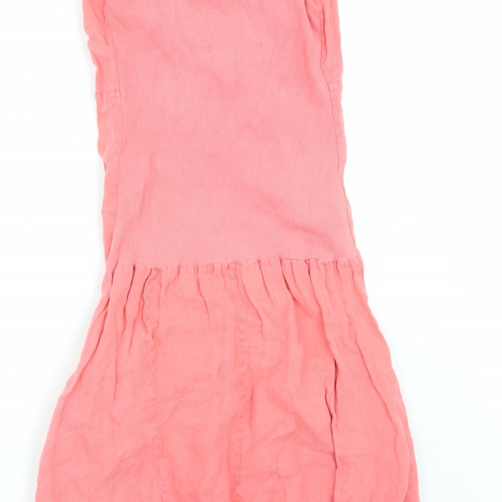 Womens UK Size S Preworn Red Basic Tank