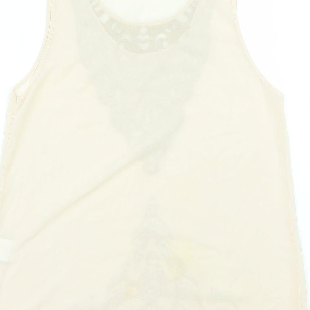 VICTOR & KARL Womens Ivory Tunic T-Shirt Size XL