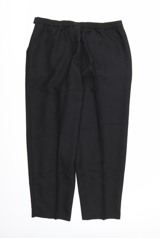Classics Womens Black Rayon Trousers Size 18 L25 in