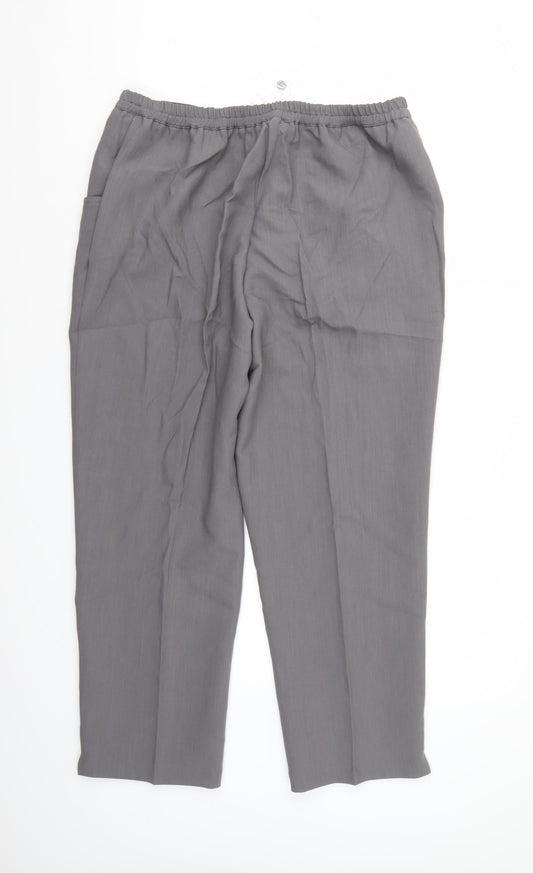 Womens UK Size 18 Special Collection Regular Fit Grey Trousers