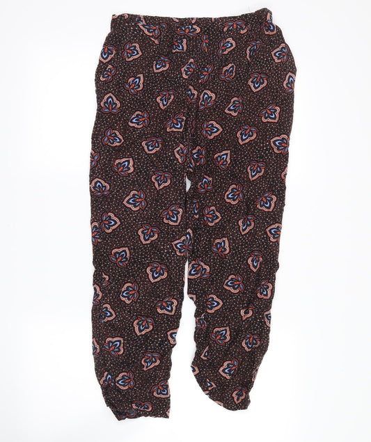 Womens UK Size 4 H&M Regular Fit Bloomer Brown Trousers