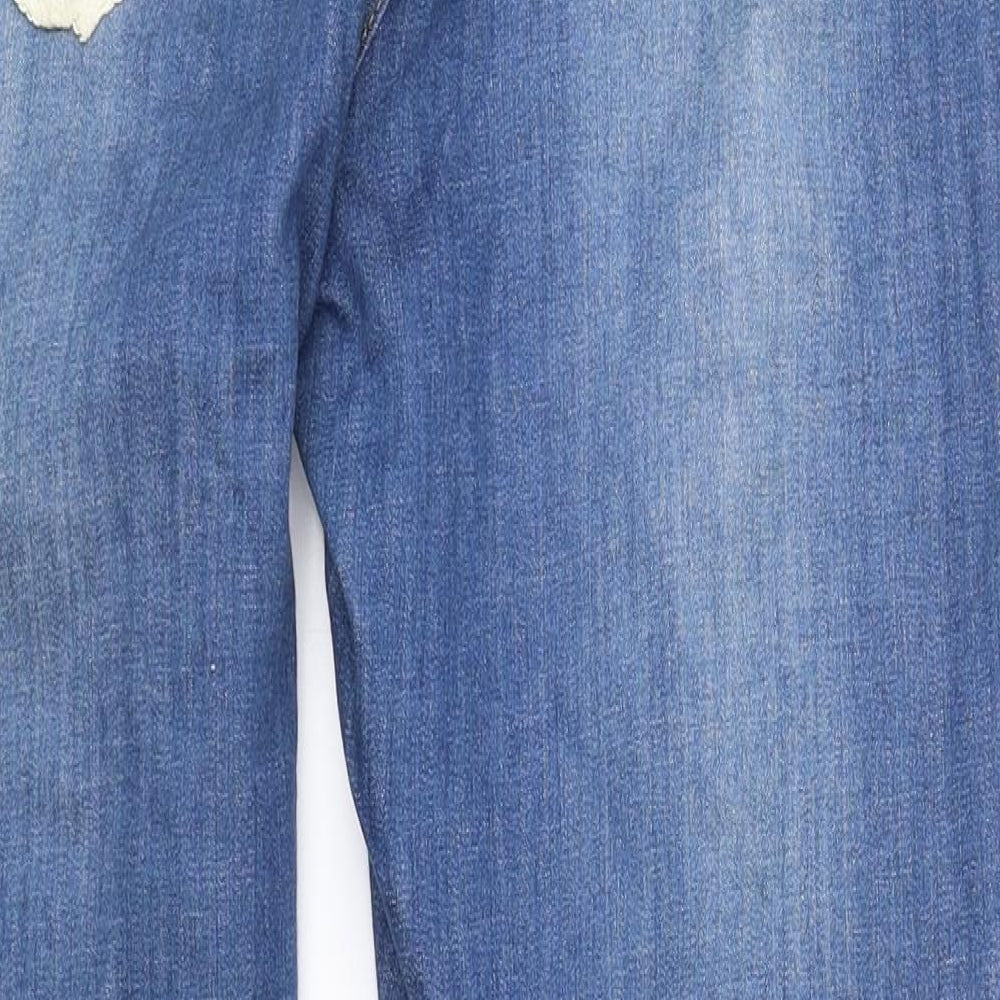 Womens UK Size 14 H&M Regular Fit Straight Blue Jeans