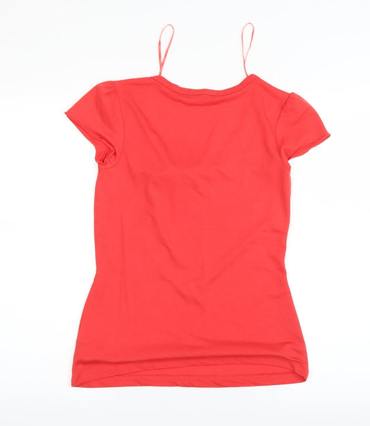 George Womens Red Basic T-Shirt Size 10