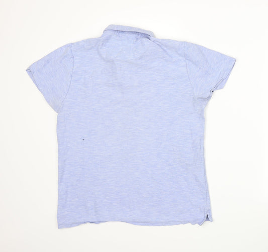 River Island Mens Blue Polo Size M