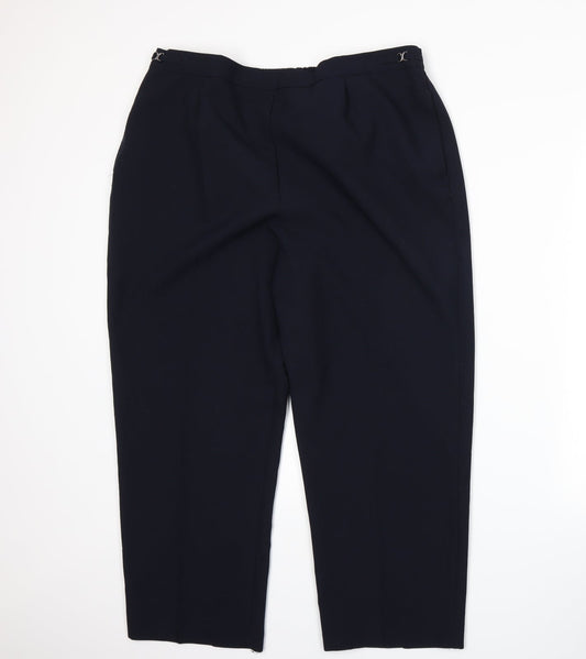 Womens UK Size 18 BM Regular Fit Blue Trousers