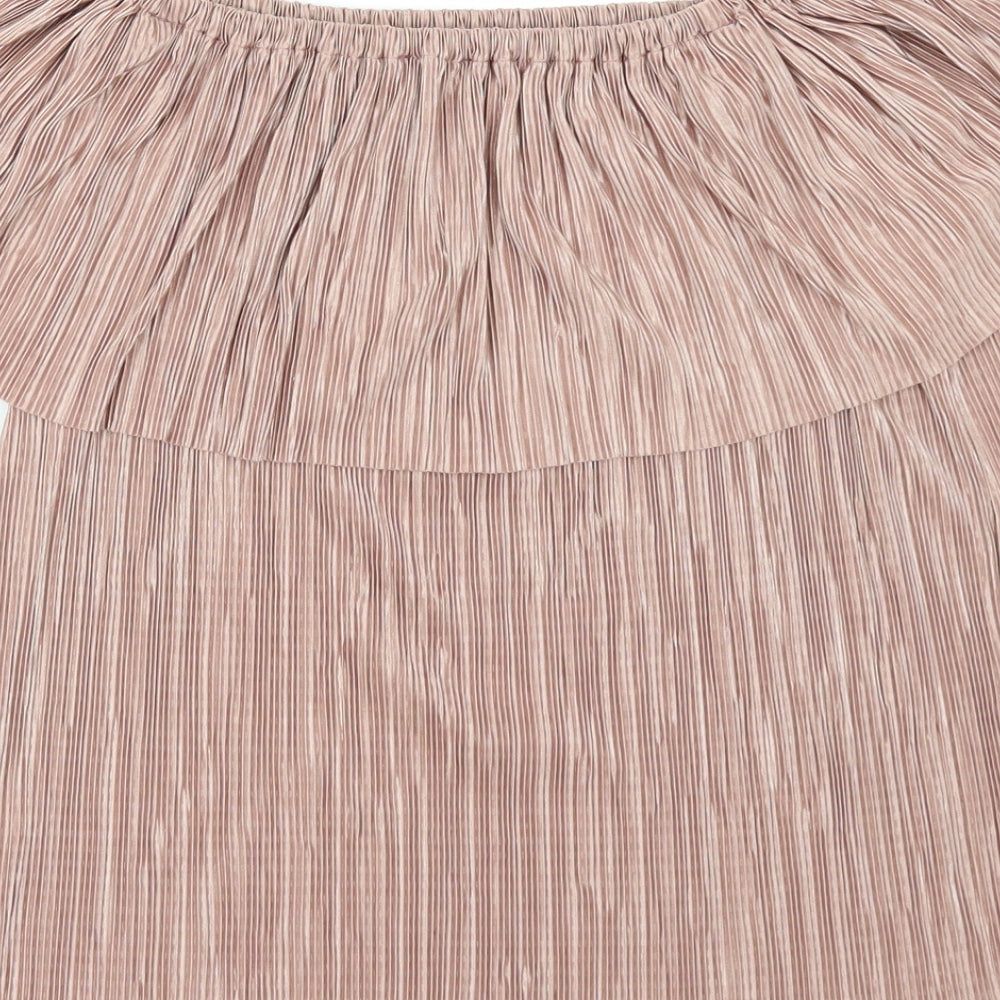 Brand and care label for Primark women’s pink tunic blouse, size UK 6