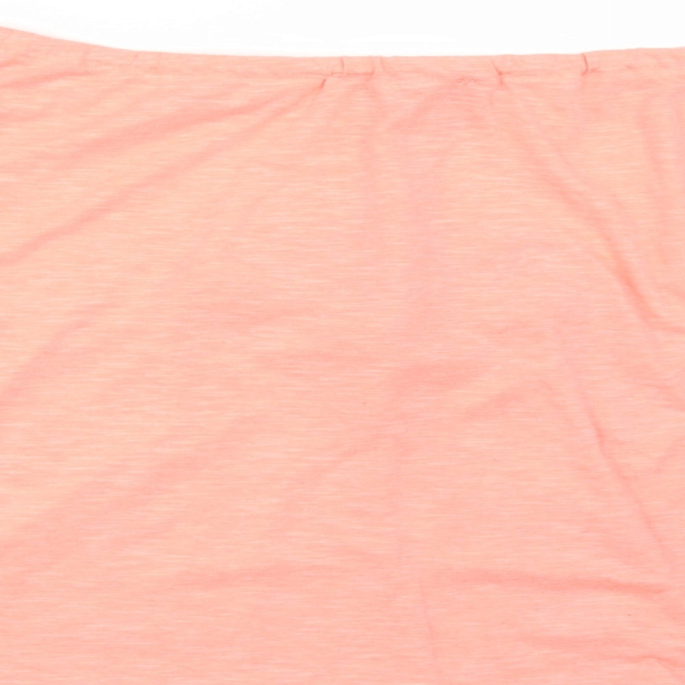 Brand and care label for Primark women’s pink basic t-shirt, size UK 6