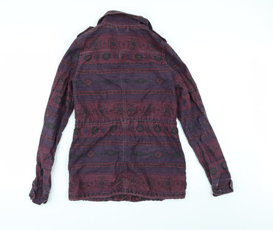 Back view of Divided by H&M women’s multicoloured geometric jacket, size UK 8